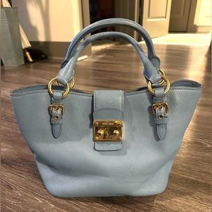 Miu Miu Leather Executive Tote w/Strap